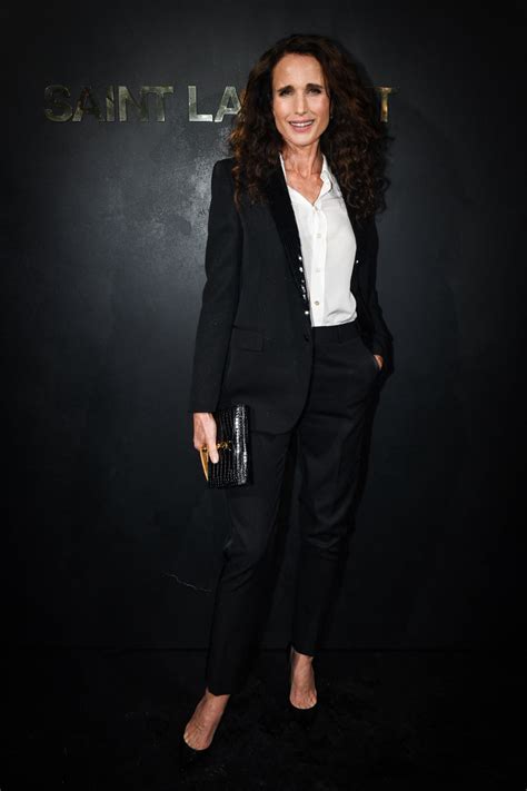 andie macdowell yves saint laurent|Andie MacDowell today.